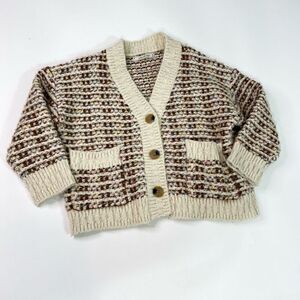 Boundless North Sweater Cardigan Women Medium Thick Chunky Knit Oversized Button